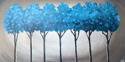 Image of Teal Blue Trees 4
